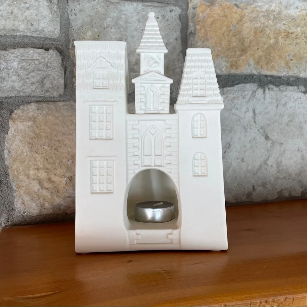 Vintage Homco Victorian Christmas Village Carolers Figurine Votive White